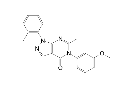 4H-pyrazolo[3,4-d]pyrimidin-4-one, 1,5-dihydro-5-(3-methoxyphenyl)-6-methyl-1-(2-methylphenyl)-