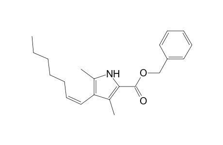 1H-Pyrrole-2-carboxylic acid, 4-(1-heptenyl)-3,5-dimethyl-, phenylmethyl ester