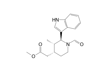 2-[(2S,3S,4R)-1-formyl-2-(1H-indol-3-yl)-3-methyl-4-piperidinyl]acetic acid methyl ester