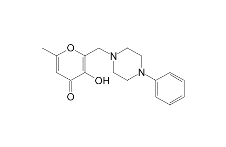 3-Hydroxy-6-methyl-2-[(4-phenyl-1-piperazinyl)methyl]-4-pyranone