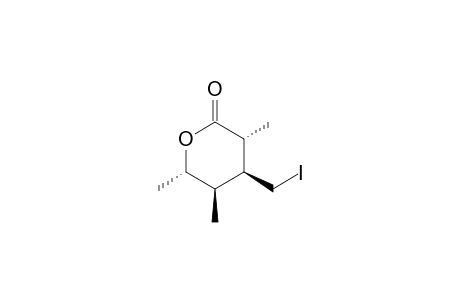 (3.alpha.,4.beta.,,5.beta.,6.alpha.)-4-Iodomethyl-3,5,6-trimethyltetrahydro-2H-pyran-2-one
