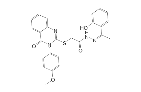 N'-[(Z)-1-(2-hydroxyphenyl)ethylidene]-2-{[3-(4-methoxyphenyl)-4-oxo-3,4-dihydro-2-quinazolinyl]sulfanyl}acetohydrazide
