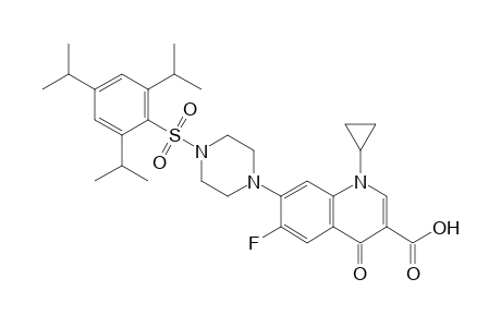 1-Cyclopropyl-6-fluoro-4-oxo-7-(4-((2,4,6-tri-isopropylphenyl)sulfonyl)piperazin-1-yl)-1,4-dihydroquinoline-3-carboxylic acid
