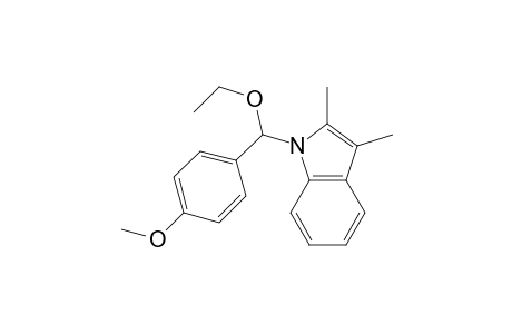 1H-Indole, 1-[ethoxy(4-methoxyphenyl)methyl]-2,3-dimethyl-