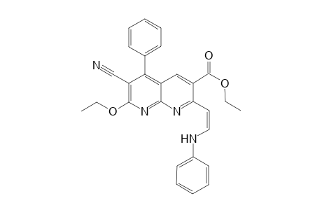 3-Cyano-2-ethoxy-6-ethoxycarbonyl-7-[2-(phenylamino)vinyl]-4-phenyl-1,8-naphthyridine