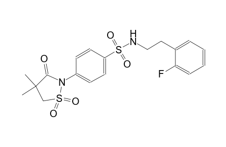 benzenesulfonamide, 4-(4,4-dimethyl-1,1-dioxido-3-oxo-2-isothiazolidinyl)-N-[2-(2-fluorophenyl)ethyl]-