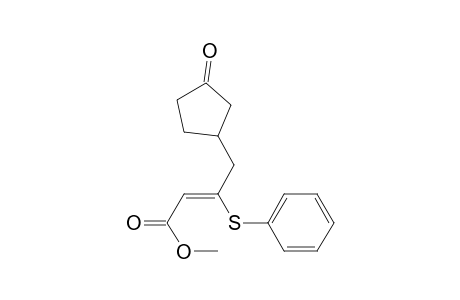 Methyl 3-(phenylthio)-4-(3-oxocyclopentyl)but-2-enoate (Z)