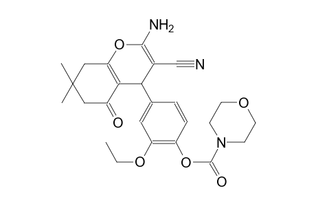 4-(2-amino-3-cyano-7,7-dimethyl-5-oxo-5,6,7,8-tetrahydro-4H-chromen-4-yl)-2-ethoxyphenyl 4-morpholinecarboxylate