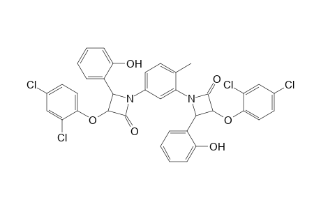 3-(2,4-Dichlorophenoxy)-1-(3-(3-(2,4-dichlorophenoxy)-2-oxo-4-(2-hydroxyphenyl)azetidin-1-yl)-4-methyl phenyl)-4-(2-hydroxyphenyl)azetidin-2-one