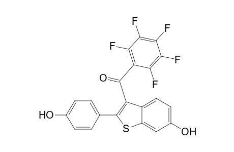 6-Hydroxy-2-(4-hydroxyphenyl)-3-(2',3',4',5',6'-pentafluorobenzoyl)benzo[b]thiophene