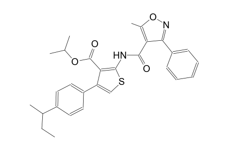 isopropyl 4-(4-sec-butylphenyl)-2-{[(5-methyl-3-phenyl-4-isoxazolyl)carbonyl]amino}-3-thiophenecarboxylate