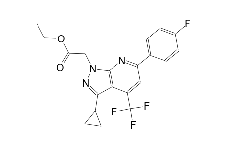 1H-pyrazolo[3,4-b]pyridine-1-acetic acid, 3-cyclopropyl-6-(4-fluorophenyl)-4-(trifluoromethyl)-, ethyl ester