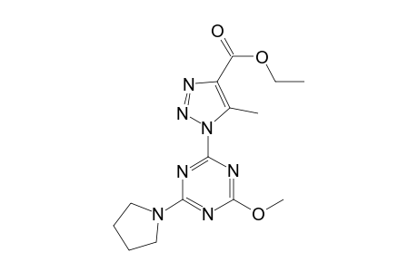 1-(4-Methoxy-6-pyrrolidino-s-triazin-2-yl)-5-methyl-triazole-4-carboxylic acid ethyl ester