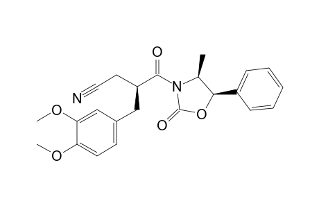(3S)-3-[(3,4-dimethoxyphenyl)methyl]-4-[(4S,5R)-4-methyl-2-oxidanylidene-5-phenyl-1,3-oxazolidin-3-yl]-4-oxidanylidene-butanenitrile