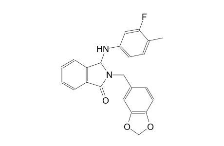 1H-isoindol-1-one, 2-(1,3-benzodioxol-5-ylmethyl)-3-[(3-fluoro-4-methylphenyl)amino]-2,3-dihydro-