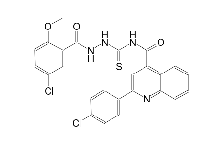 N-{[2-(5-chloro-2-methoxybenzoyl)hydrazino]carbothioyl}-2-(4-chlorophenyl)-4-quinolinecarboxamide