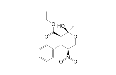 Ethyl (2S,3R,4S,5S)-2-Hydroxy-2-methyl-5-nitro-4-phenyltetrahydro-2H-pyran-3-carboxylate