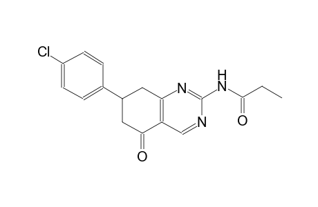 N-[7-(4-chlorophenyl)-5-oxo-5,6,7,8-tetrahydro-2-quinazolinyl]propanamide