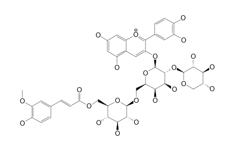 CYANIDIN-3-O-BETA-D-XYLOPYRANOSYL-(1->2)-[6-O-FERULOYL-BETA-D-GLUCOPYRANOSYL-(1->6)]-BETA-D-GALACTOPYRANOSIDE