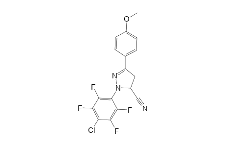 1-(4-Chloro-2,3,5,6-tetrafluoro)phenyl-3-(4-methoxyphenyl)-5-cyano-4,5-dihydropyrazole