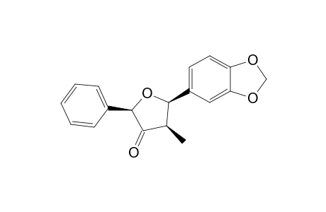 (2R*,3R*,5R*)-3-Methyl-2-(3,4-methylenedioxyphenyl)-5-phenyltetrahydrofuran-4-one