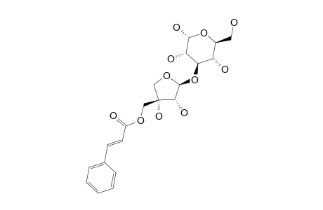 VISARTISIDE_D;5-O-TRANS-CINNAMOYL_BETA-D-APIOSYL-(1->3)-ALPHA-D-GLUCOPYRANOSIDE
