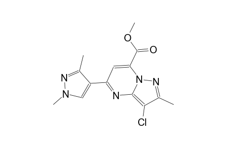 pyrazolo[1,5-a]pyrimidine-7-carboxylic acid, 3-chloro-5-(1,3-dimethyl-1H-pyrazol-4-yl)-2-methyl-, methyl ester
