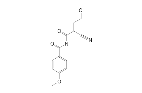 4-CHLORO-2-CYANO-N-(4-METHOXYBENZOYL)-BUTANAMIDE