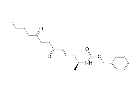 (phenylmethyl) N-[(E,2S)-6,9-bis(oxidanylidene)tridec-4-en-2-yl]carbamate