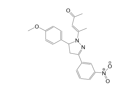 (3E)-4-[5-(4-methoxyphenyl)-3-(3-nitrophenyl)-4,5-dihydro-1H-pyrazol-1-yl]-3-penten-2-one