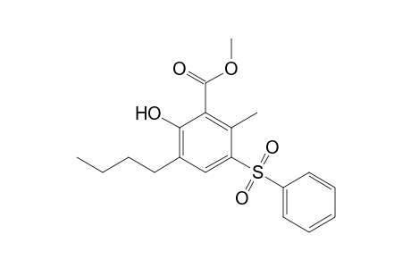 Methyl 3-Butyl-2-hydroxy-6-methyl-5-(phenylsulfonyl)benzoate