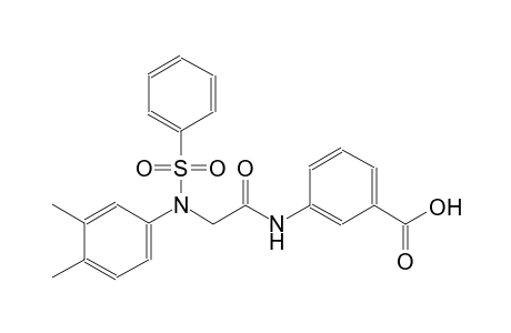 benzoic acid, 3-[[[(3,4-dimethylphenyl)(phenylsulfonyl)amino]acetyl]amino]-