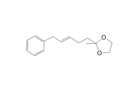 1,3-Dioxolane, 2-methyl-2-(5-phenyl-3-pentenyl)-