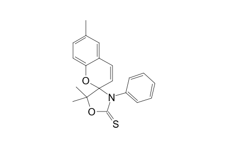 2-THIOXO-3-PHENYL-5,5-DIMETHYL-6'-METHYL-SPIRO-(1,3-OXAZOLIDINE-4,2'-[2-H]-