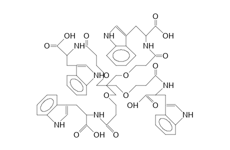 Tetrakis(6-aza-7-carboxy-8-<indol-3-yl>-2-oxa-5-oxo-octyl)-methane