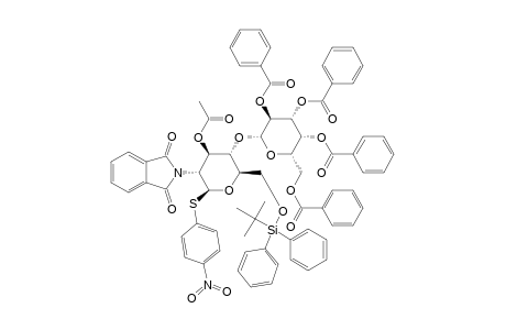 #4A;4-NITROPHENYL_2,3,4,6-TETRA-O-BENZOYL-BETA-D-GALACTOPYRANOSYL-(1->4)-2-PHTHALIMIDO-3-O-ACETYL-6-O-TERT.-BUTYLDIPHENYLSILYL-2-DEOXY-1-THIO-BETA-GLUCOPYRANOS