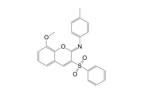 benzenamine, N-[(2Z)-8-methoxy-3-(phenylsulfonyl)-2H-1-benzopyran-2-ylidene]-4-methyl-
