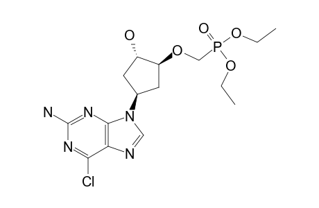 9-[(1'.beta.,3'.alpha.,4'.beta.)-4'-(Diethylphosphono)methoxy-3'-hydroxycyclopentyl]-2-amino-6-chloropurine