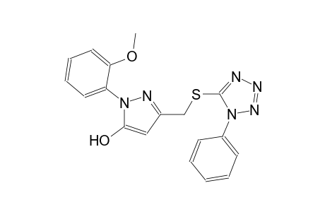 1H-pyrazol-5-ol, 1-(2-methoxyphenyl)-3-[[(1-phenyl-1H-tetrazol-5-yl)thio]methyl]-
