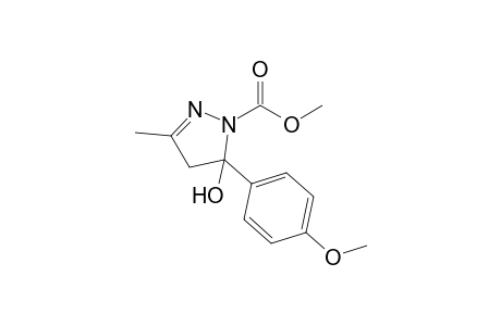 5-hydroxy-5-(4-methoxyphenyl)-3-methyl-2-pyrazoline-1-carboxylic acid methyl ester