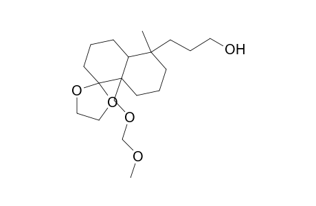 (4as,5s,8as)-(-)-5.alpha.-(3-hydroxypropyl)-8a-methoxymethoxymethyl-5.beta.-methyl-3,4,4a,5,6,7,8,8a-octahydronaphthalen-1(2h)-one1-ethylene acetal