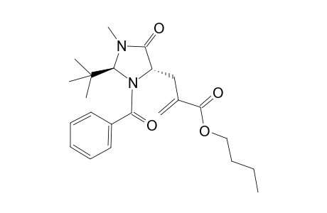 2-[[(2S,4S)-3-benzoyl-2-tert-butyl-1-methyl-5-oxo-4-imidazolidinyl]methyl]-2-propenoic acid butyl ester