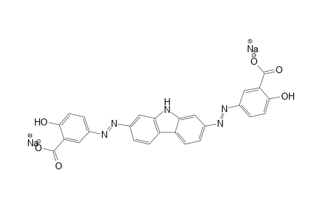 Benzoic acid, 3,3'-[9H-carbazole-2,7-diylbis(azo)]bis[6-hydroxy-, disodium salt