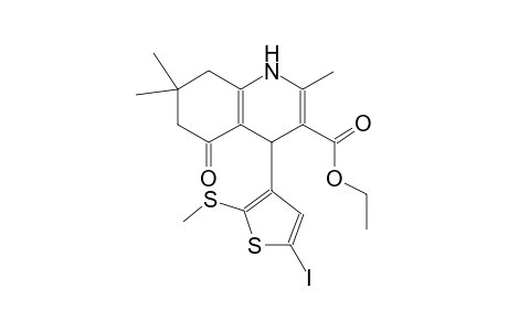 3-quinolinecarboxylic acid, 1,4,5,6,7,8-hexahydro-4-[5-iodo-2-(methylthio)-3-thienyl]-2,7,7-trimethyl-5-oxo-, ethyl ester