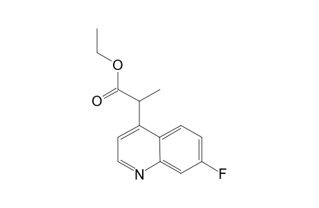 ETHYL-2-(7-FLUORO-QUINOLIN-4-YL)-PROPANOATE