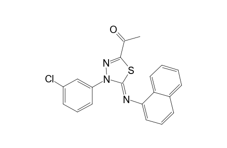 1-[(5Z)-4-(3-Chlorophenyl)-5-(1-naphthylimino)-4,5-dihydro-1,3,4-thiadiazol-2-yl]ethanone