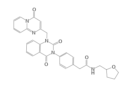 2-[4-(2,4-dioxo-1-[(4-oxo-4H-pyrido[1,2-a]pyrimidin-2-yl)methyl]-1,4-dihydro-3(2H)-quinazolinyl)phenyl]-N-(tetrahydro-2-furanylmethyl)acetamide