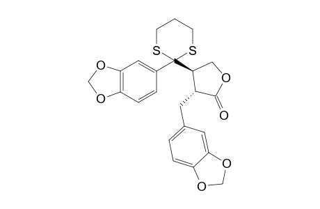 (8R,8'R)-4,4',5,5'-bis[Methylenedioxy]-7'-(propane-1,3-diylthio)-Lignano-9,9'-lactone