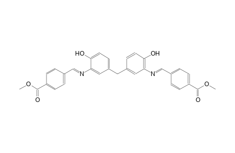 benzoic acid, 4-[(E)-[[2-hydroxy-5-[[4-hydroxy-3-[[(E)-[4-(methoxycarbonyl)phenyl]methylidene]amino]phenyl]methyl]phenyl]imino]methyl]-, methyl ester