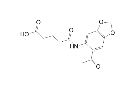 5-[(6-acetyl-1,3-benzodioxol-5-yl)amino]-5-oxopentanoic acid